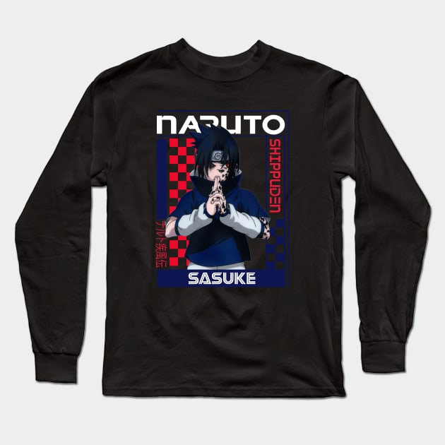 Sasuke Uchiha Long Sleeve T-Shirt by Gifty Shonen